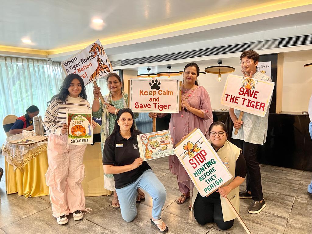 School children at a rally gallery image 4